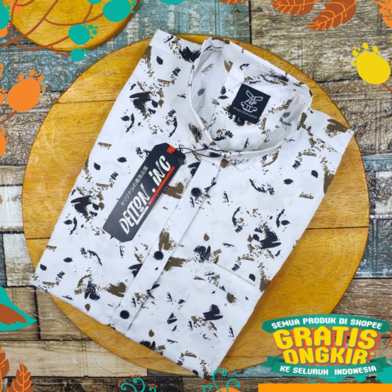 KOSTUM KEMERDEKAAN MERAH PUTIH / KEMEJA PRIA LENGAN PENDEK KEMEJA PRINT MOTIF KEREN KEMEJA PRIA WARN