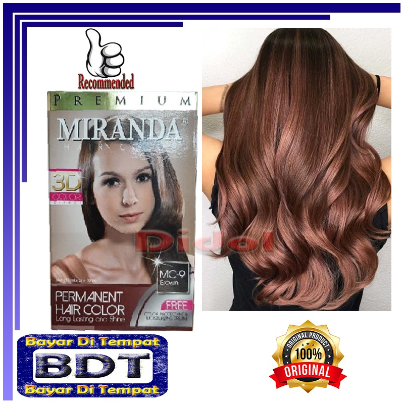 Pewarna Rambut Permanen Miranda Hair Color Premium MC-9 Brown Pewarna rambut yang Bagus Cat Rambut M