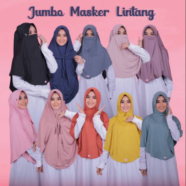 Jumbo masker lintang by Abika /  Abika hijab/bergo