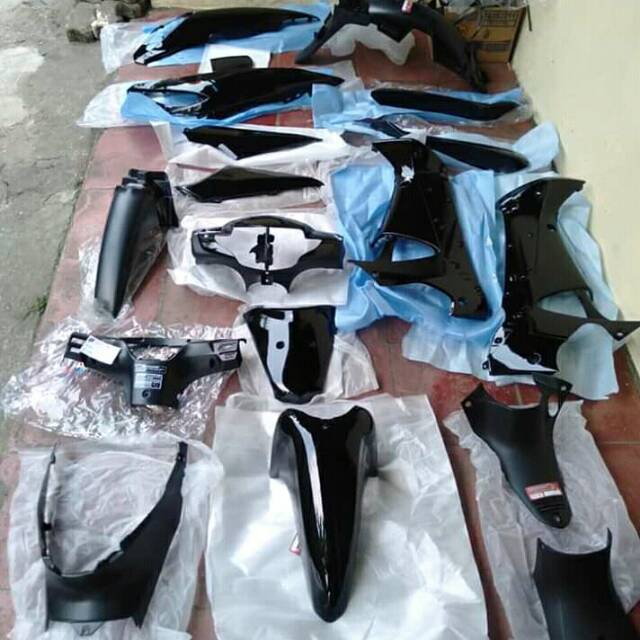 Full body supra x 125 lama fullset cover body supra x 125 hitam