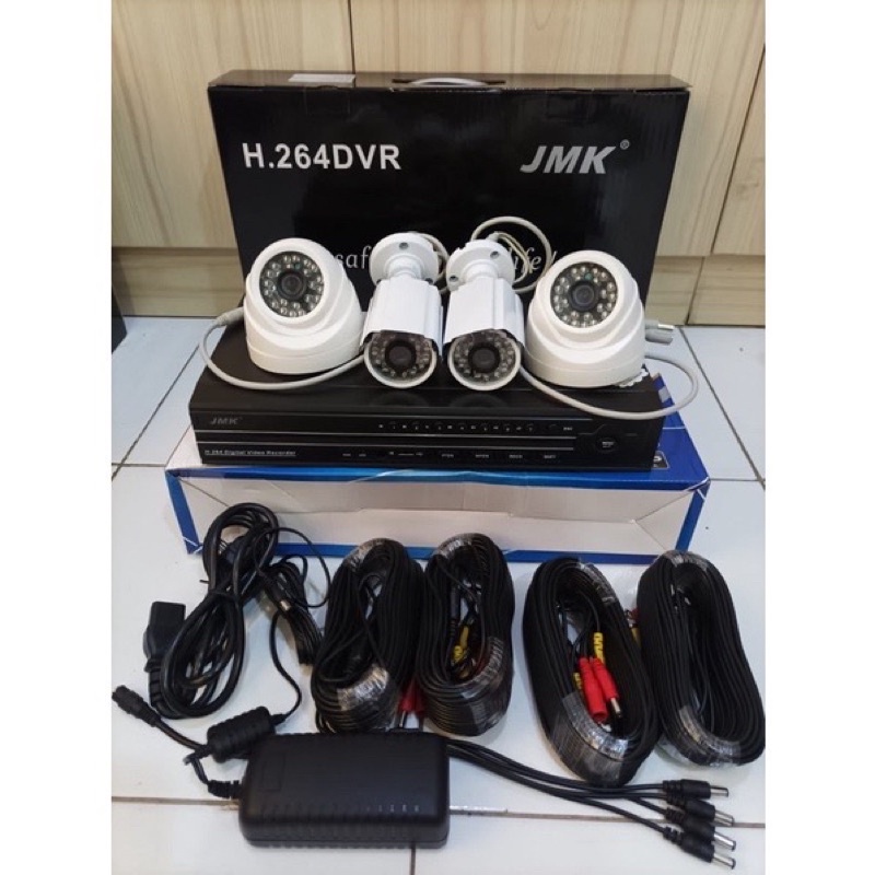 DVR KIT 6ch paket dvr kit 6 channel plus hardisk 500GB lengkap dengan 4 pcs cctv