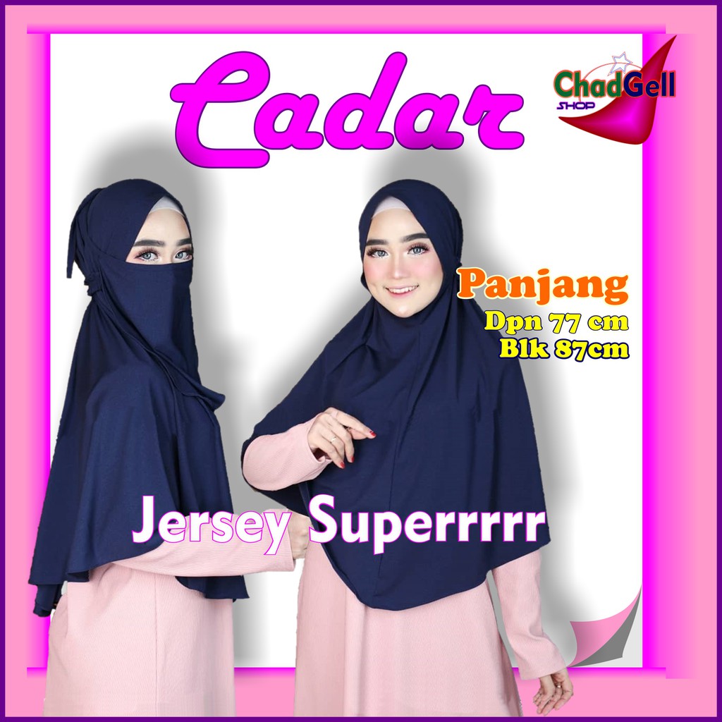 Kerudung Instan Cadar Instan Jilbab Instan Nonpad Cantika Tali Kerut Cadar Jersey Super