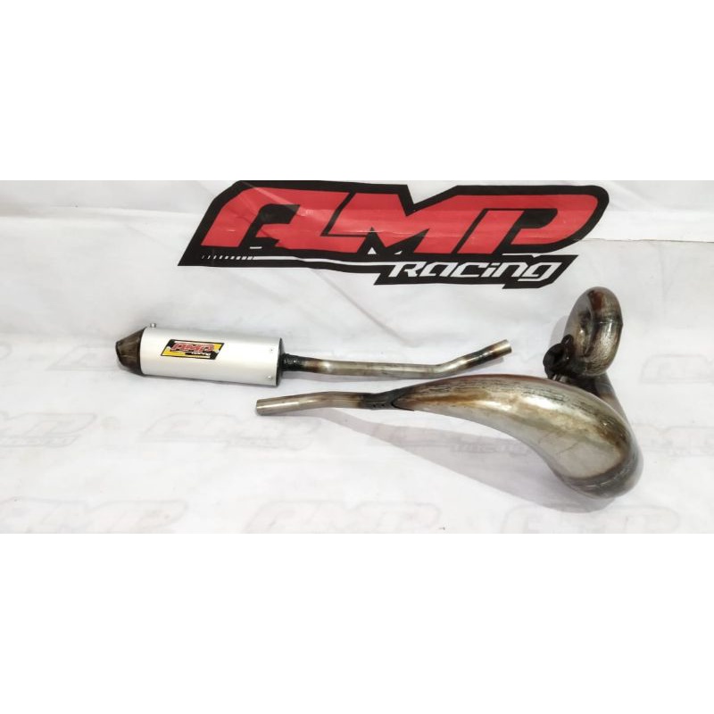 Knalpot RX KING udang trail model KTM Bahan plat 0,9mm original AMP Racing