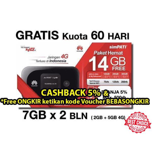 PROMO HARGA TERMURAH Modem Mifi Huawei 4G E5577 FDD1800/TDD2300 Unlocked PERMANEN