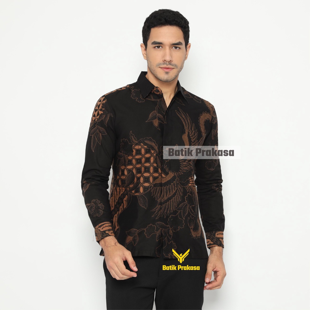 Kemeja Batik Prakasa Motif Prabangkara Slimfit Lengan Panjang Batik Solo