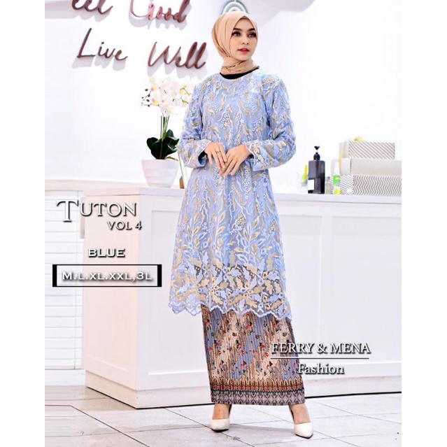 SETELAN TUNIK TULLE PADANG/TUNIK TUTON/TUNIK TERLARISSS