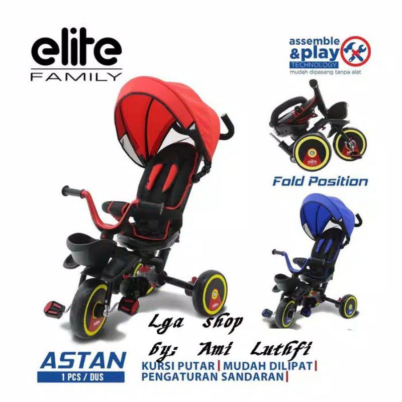 FREE ONGKIR SEPEDA LIPAT ELITE Family tricycle canopy