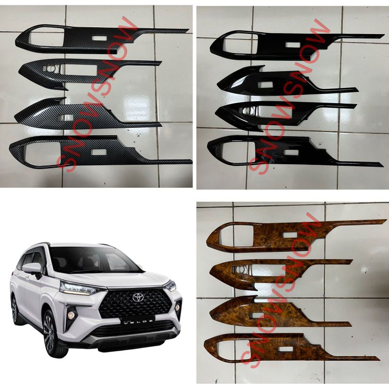 Panel Power Window Toyota Veloz GR Sport 2021 2022 UP Carbon Hitam Wood