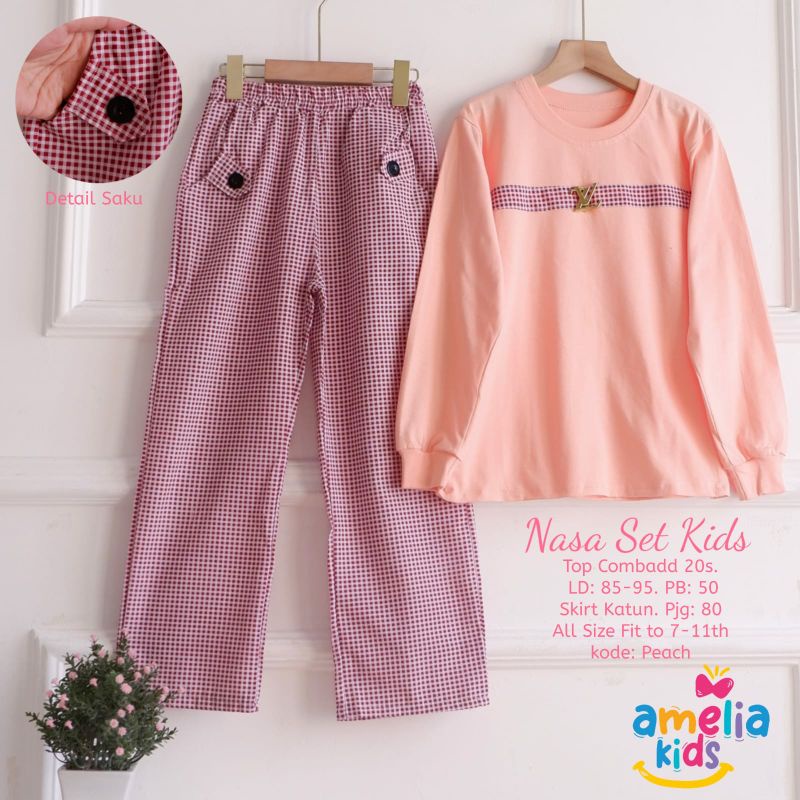 Setelan Anak Remaja Celana dan Kaos NASA SET KIDS BY AMELIA KIDS