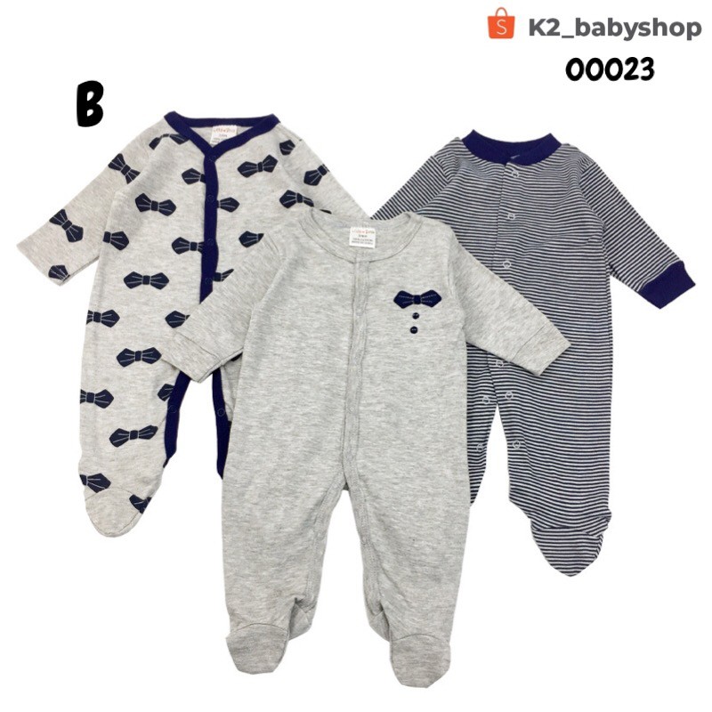 BABY K2 - BABY SLEEPSUIT MOTIF DASI MEREK LITTLEDUCK 1 PACK ISI 3PCS KODE 00023