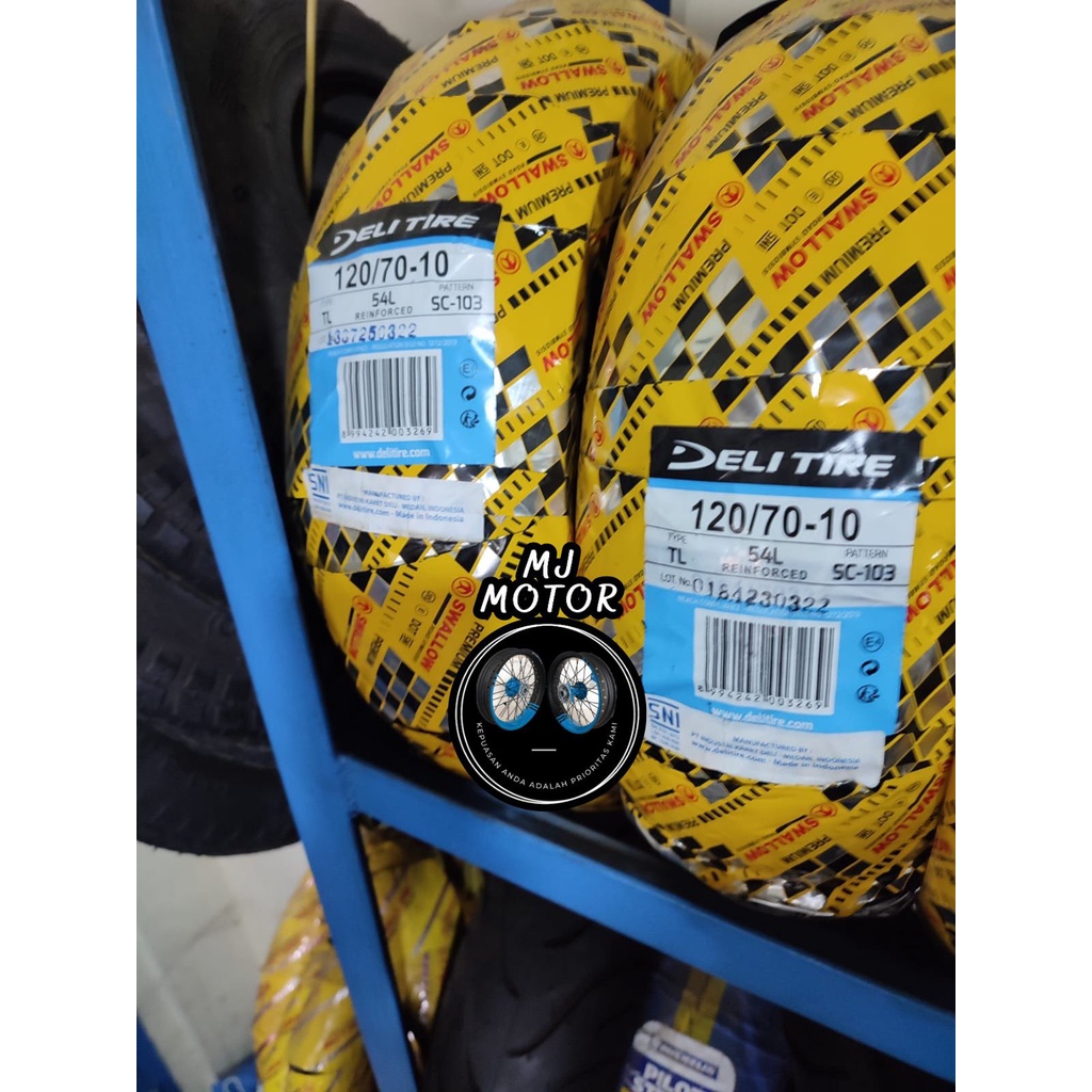 Ban Swallow 120/70 RING 10 MOTIF SC-103 TUBELESS BAN MOTOR VESPA ORIGINAL SWALLOW HARGA SATUAN
