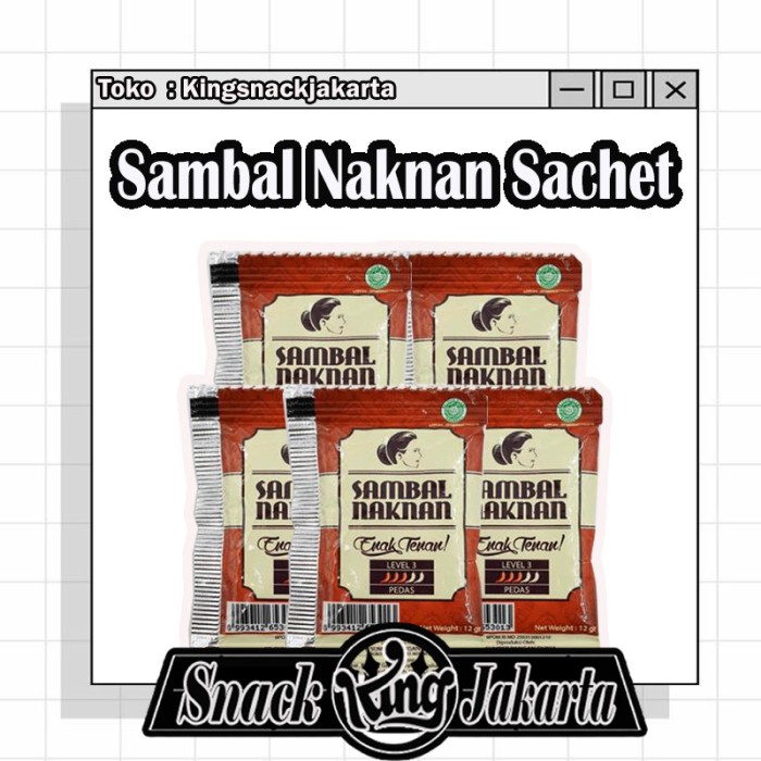 

Ready- Sambal Bawang Naknan Sachet Level 3 1 Pack 50 Pcs Sambel Bawang Naknan