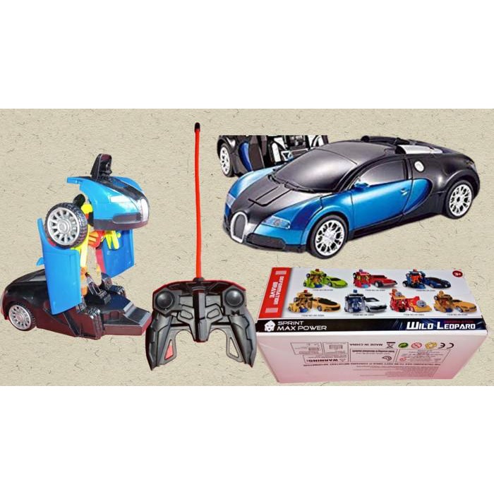 Mobil Remot Mainan Mobil Remot Kontrol Robot Transfomers Wild Leopard