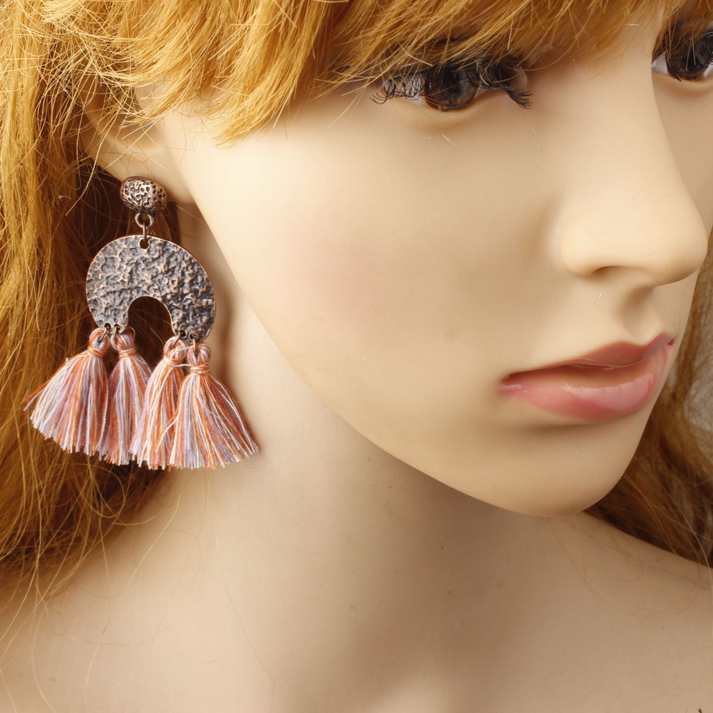 Baru anting-anting wanita Eropa dan Amerika kreatif rumbai anting-anting bohemian Retro fashion berl