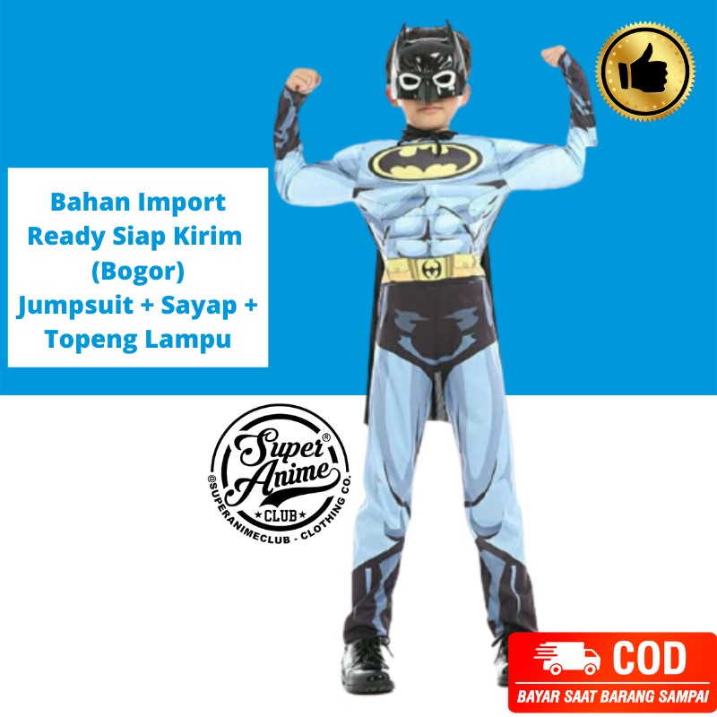 Kostum Anak Batman Import Otot Busa Superhero Cosplay Ultah Import Costume Halloween Ulang Tahun