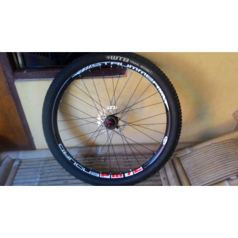 velg set 27.5 strummer mtb sepeda gunung dan ban hub novatec siap pasang