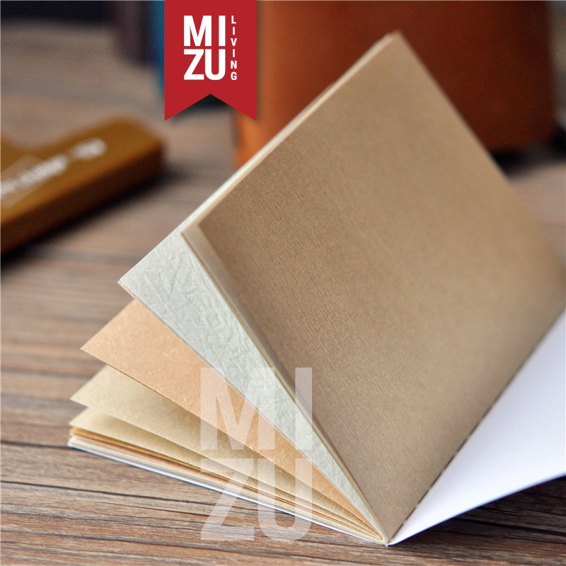 MIZU SHIKISAI Travelers Notebook Insert Buku Craft Paper Decoration Notebook