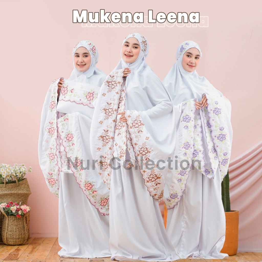 MUKENA DEWASA LEENA NEW RENDA BORDIR PREMIUM