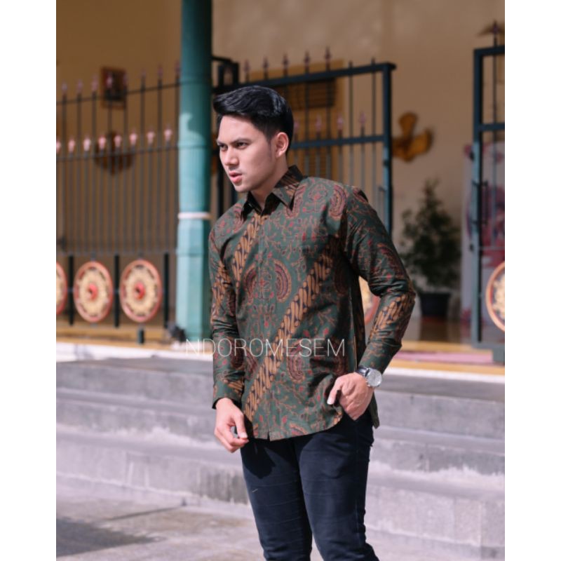 BATIK LENGAN PANJANG PARAMARTA IJO KATUN HALUS A114