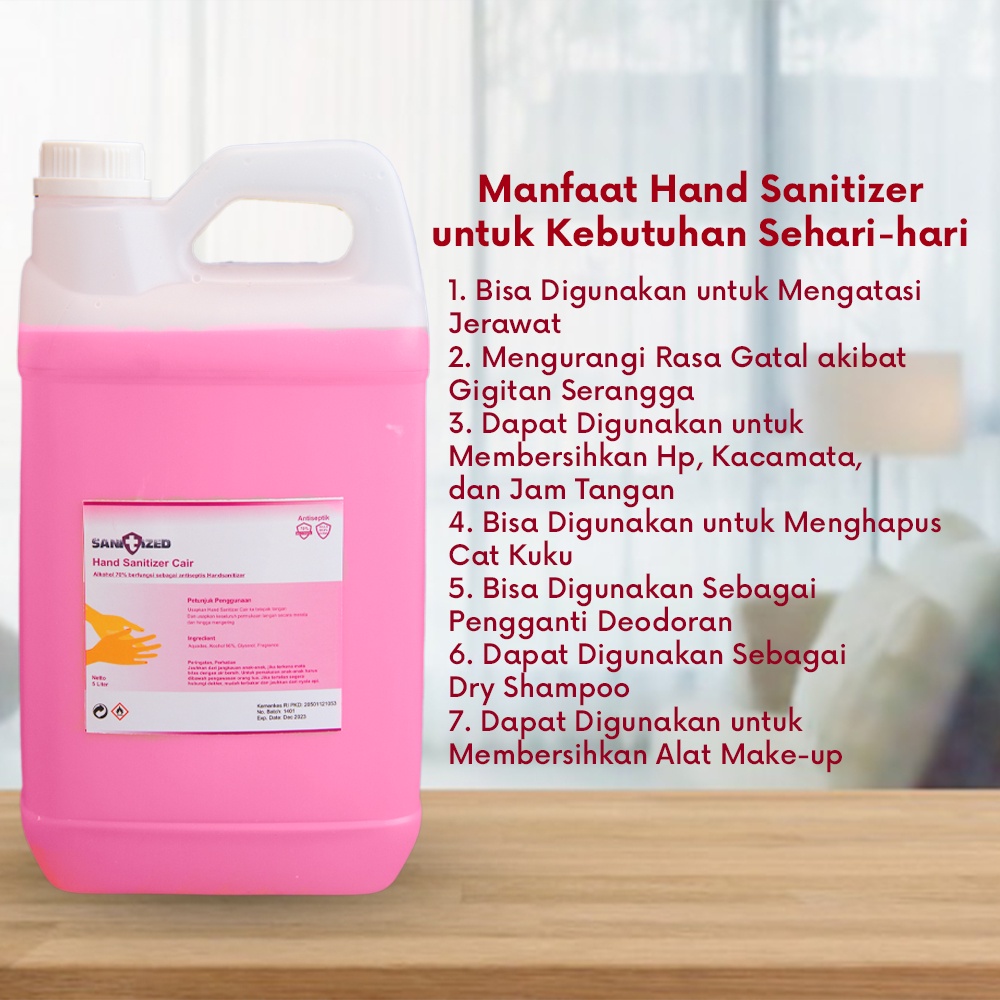 HAND SANITIZER CAIR 5 LITER ALKOHOL 70% HAND SANITAIZER HAND SANITEZER HAND SANITISER SANITIZER