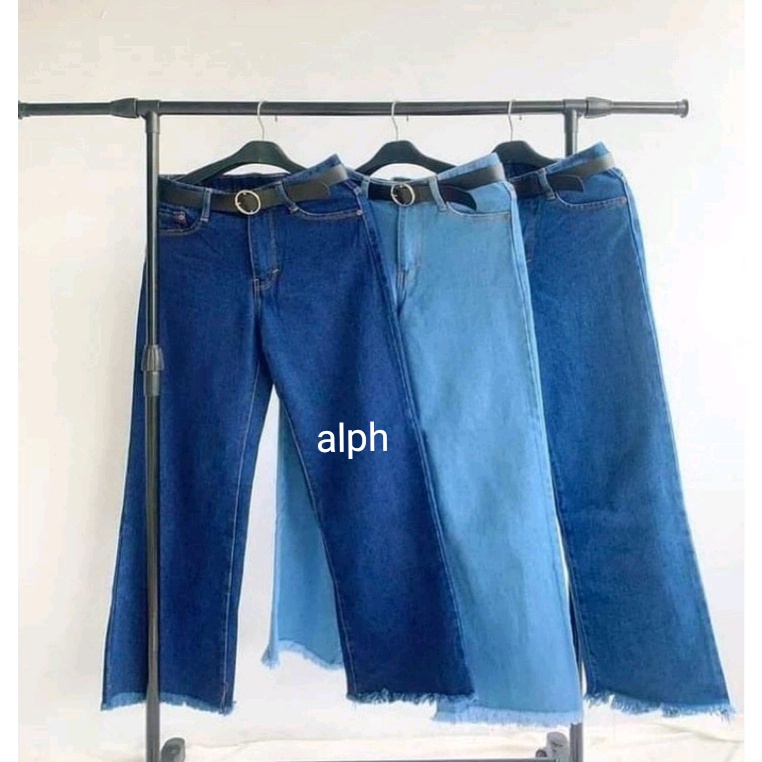 HIGH WAIST KULOT JEANS WANITA//KULOT RAWIS/KULOT JEANS RAWIS