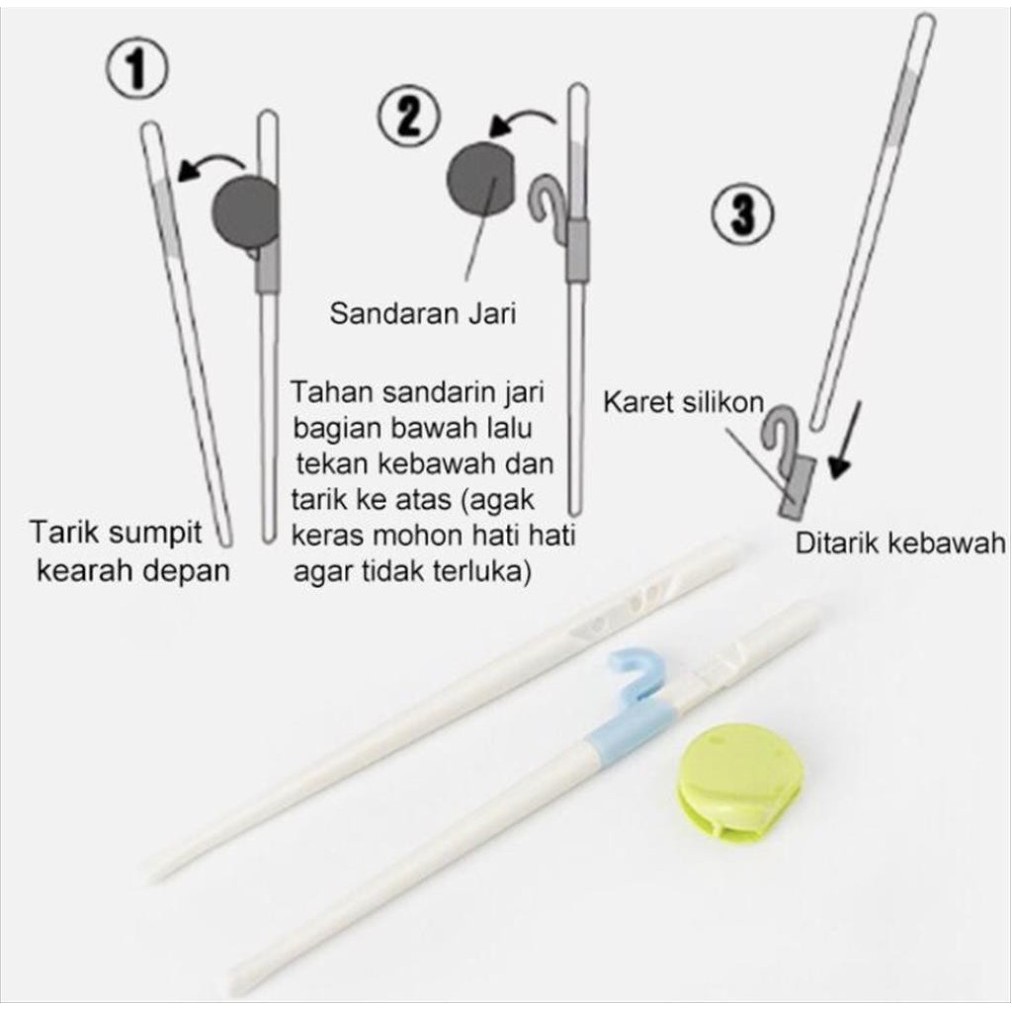 TRAINING CHOPSTICKS DAISO JAPAN - Belajar Sumpit Untuk Anak Motif Karakter Lucu Daiso Japan