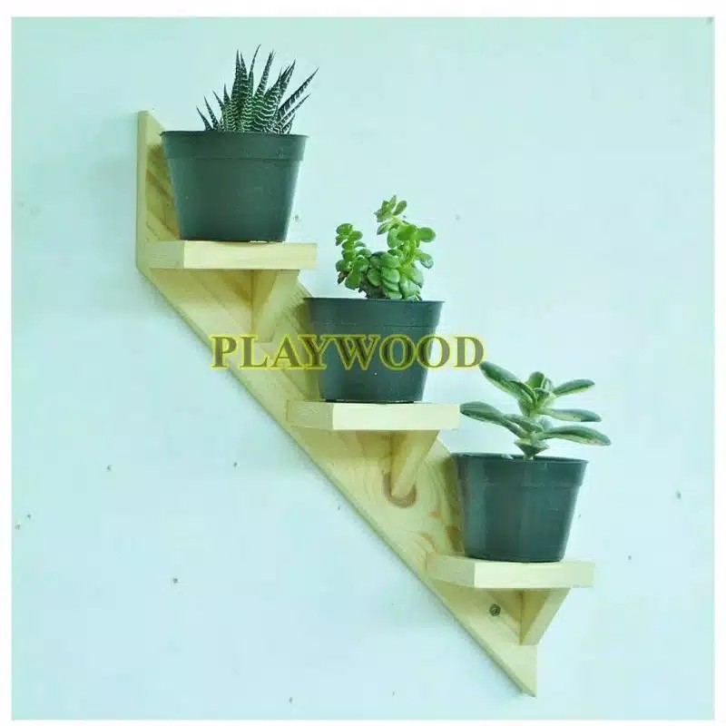 Rak bunga kayu - perabotan rumah tangga aesthetic