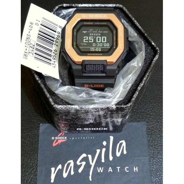 Casio G-Shock GShock GBX 100NS / GBX100NS - 4DR / GBX 100 Black Gold SmartWatch