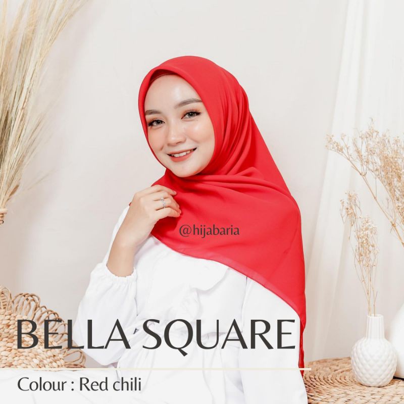 BELLA SQUARE segi empat polos | hijab bella square polos | segiempat | Jilbab bella square polos mer