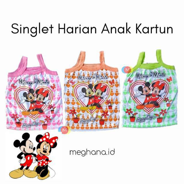 Kaos Singlet Anak 2-3 Tahun Size L Karakter