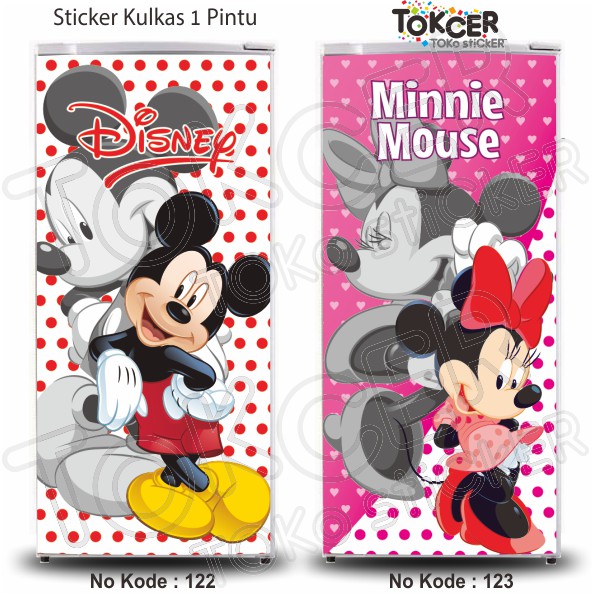 Stiker Kulkas 1 dan 2 Pintu MIKI MINIE MOUSE