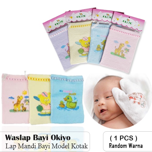 Waslap Bayi Kotak Okiyo Waslap Mandi Baby 1pc