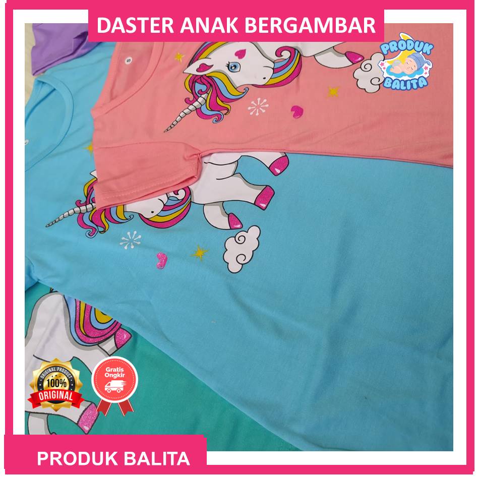 Daster Anak Perempuan Murah Unicorn Usia 2-11 Tahun Terlaris