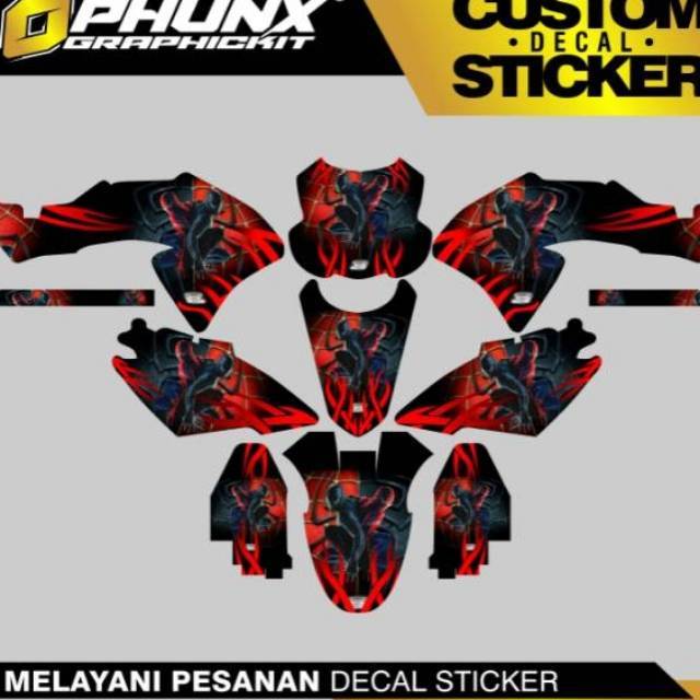 stiker decal crf 150 l spider man