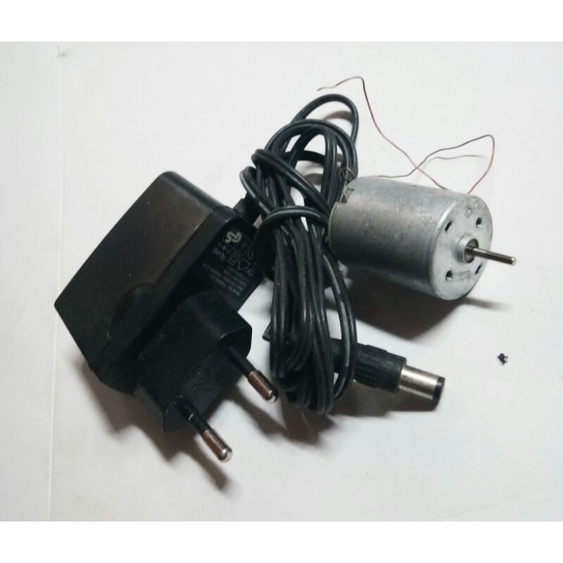 DC MOTOR 3/9VDC -15000RPM SUDAH TERMASUK ADAPTOR 9V