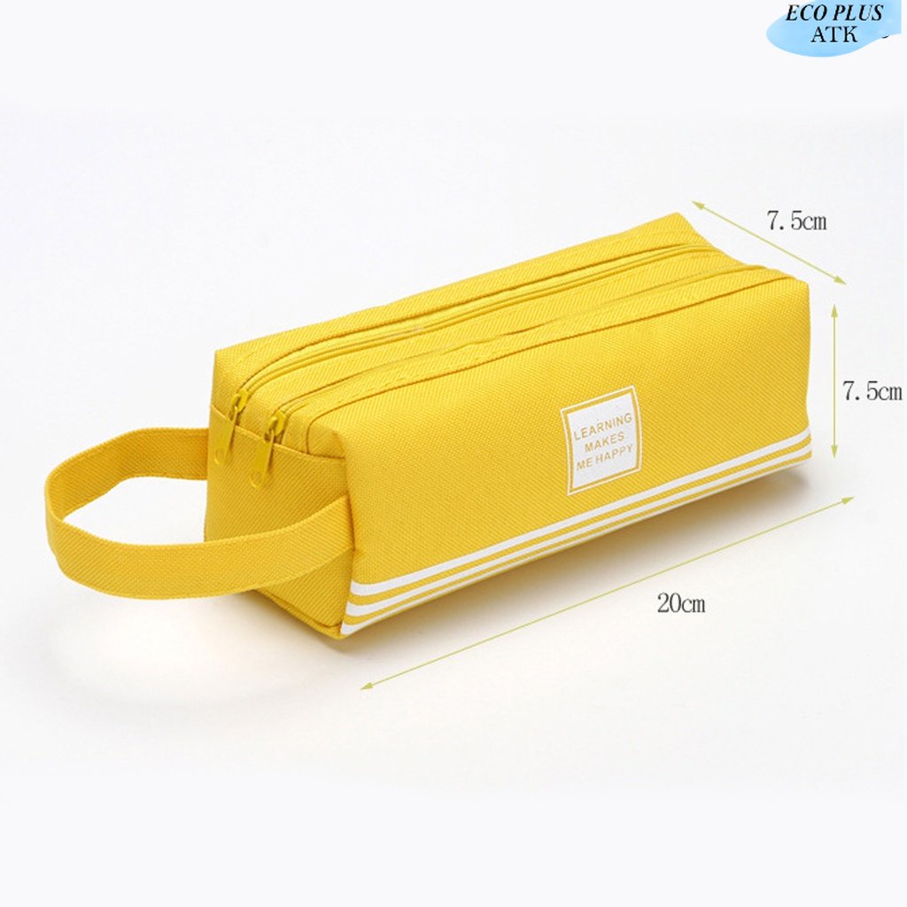 Pencil Bag Large Capacity Tempat Pensil Polos Perlengkapan Kantor Sekolah