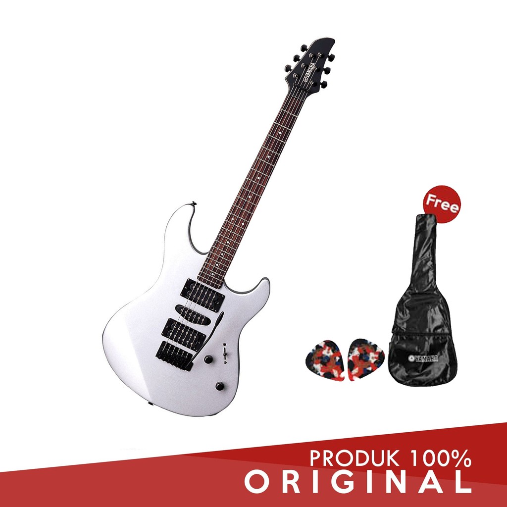 Yamaha RGX 121Z / RGX121Z / RGX 121 Z Gitar ElektriK silver free softcase + 2 pick