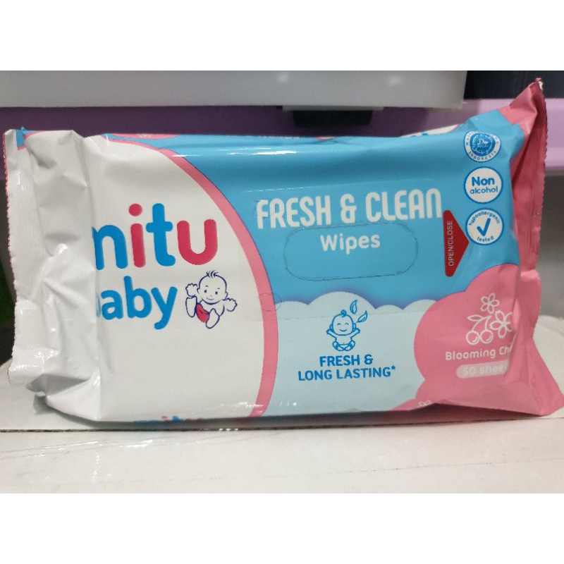 Mitu Baby Tissue Basah Isi 50 Ganti Popok Wipes Tisu