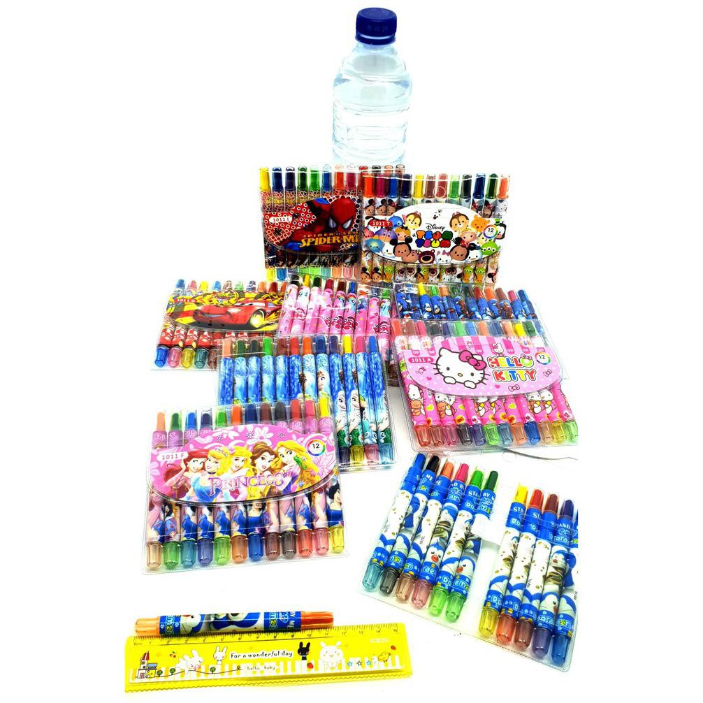 

Rolling crayon putar karakter oil pastel 12 warna stationary