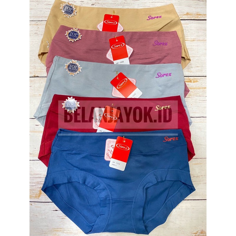 6 PCS CD Sorex 1232 Celana Dalam Wanita Sorex Katun ORIGINAL