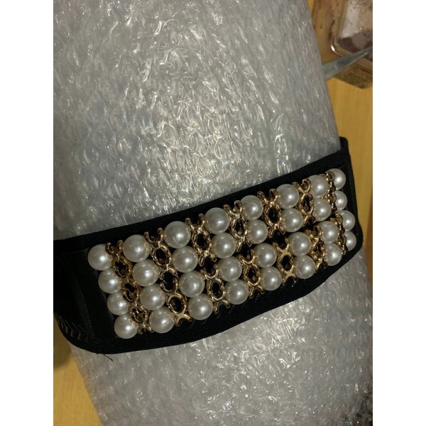 IKAT PINGGANG KARET DIAMOND, BELT SIMPEL, MUTIARA KOREAN STYLE