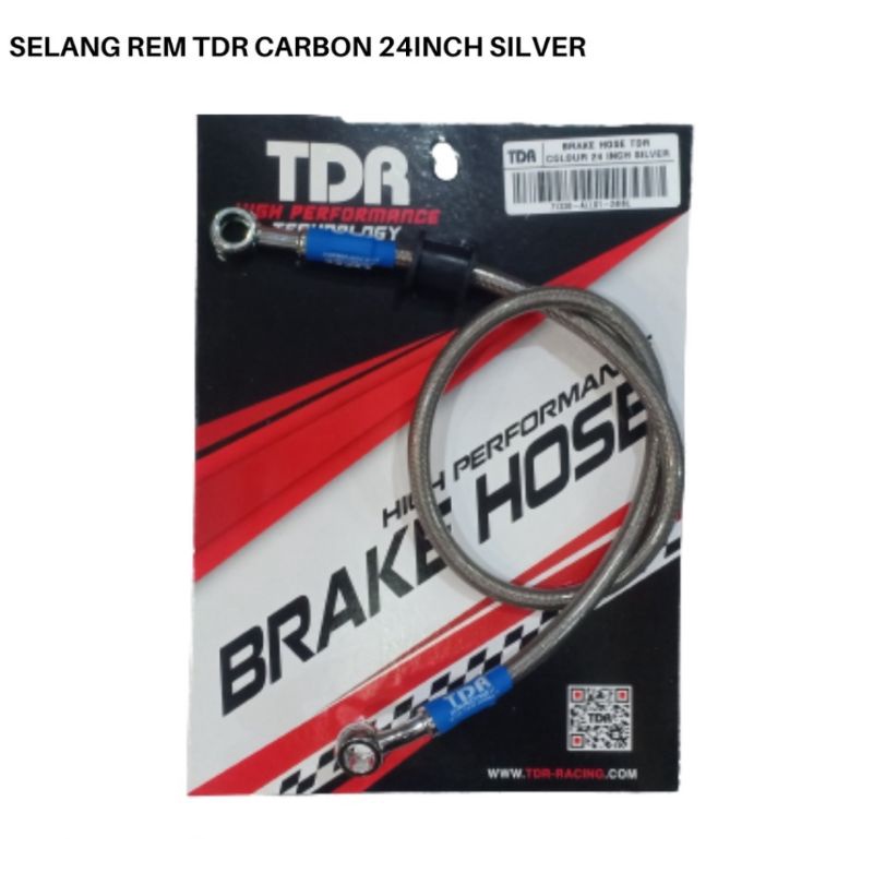 Selang rem TDR Hitam Carbon 90CM/35inch/ 60CM/24inch TDR Racing