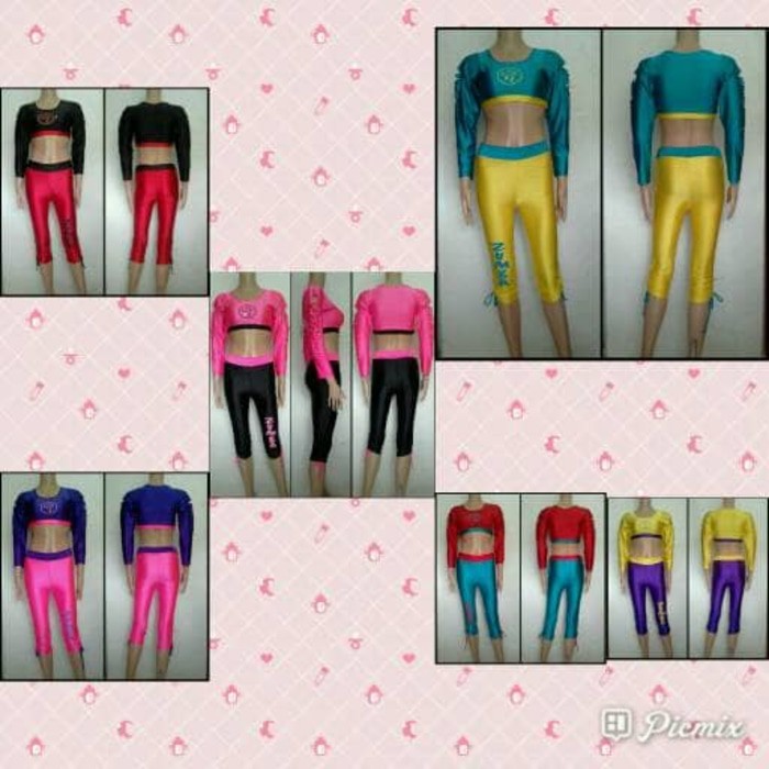 Baju olahraga / Baju senam zumba /Setelan baju senam zumba cantik