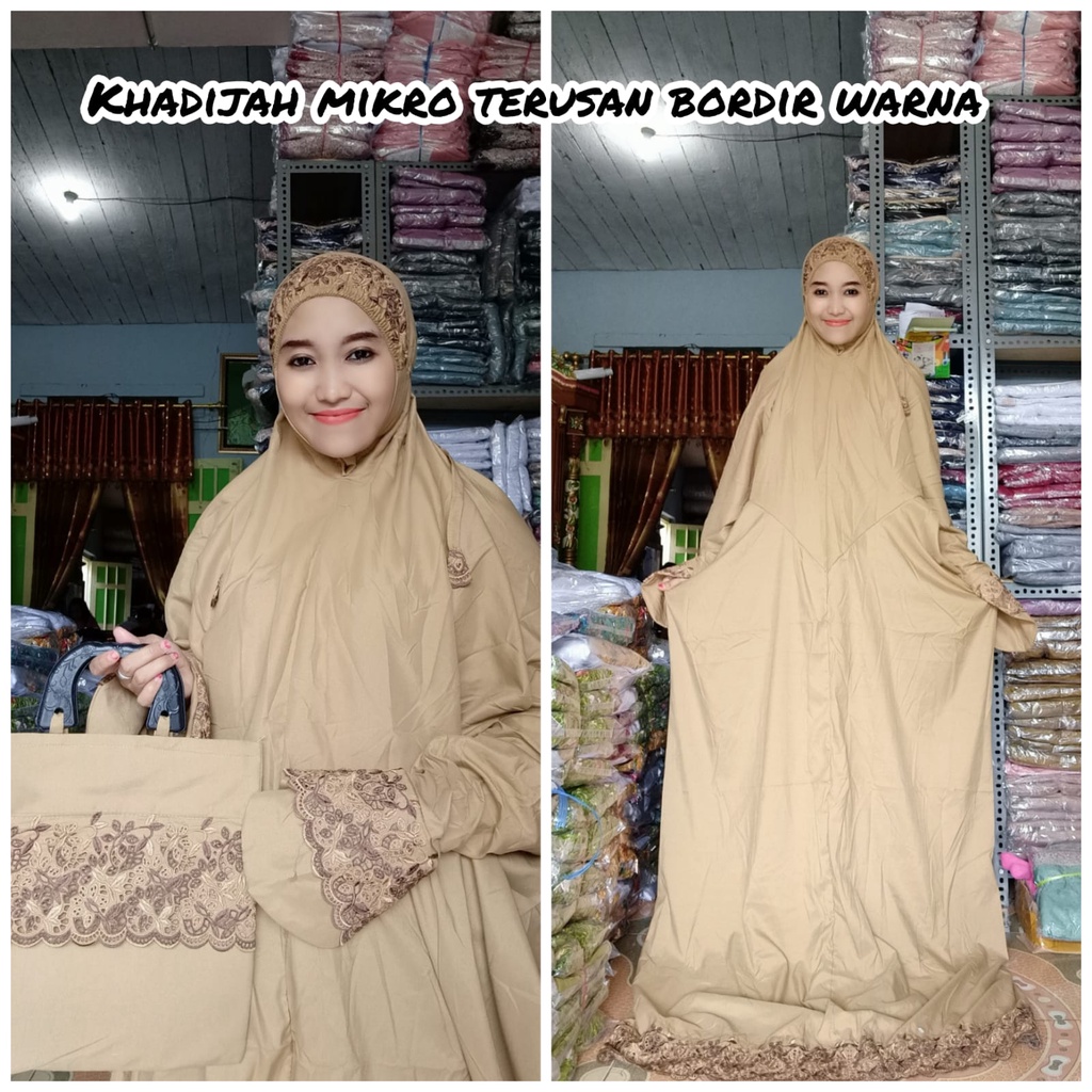 MUKENA KHADIJAH/Mukena Katun Mikro/Mukena Travelling/READY