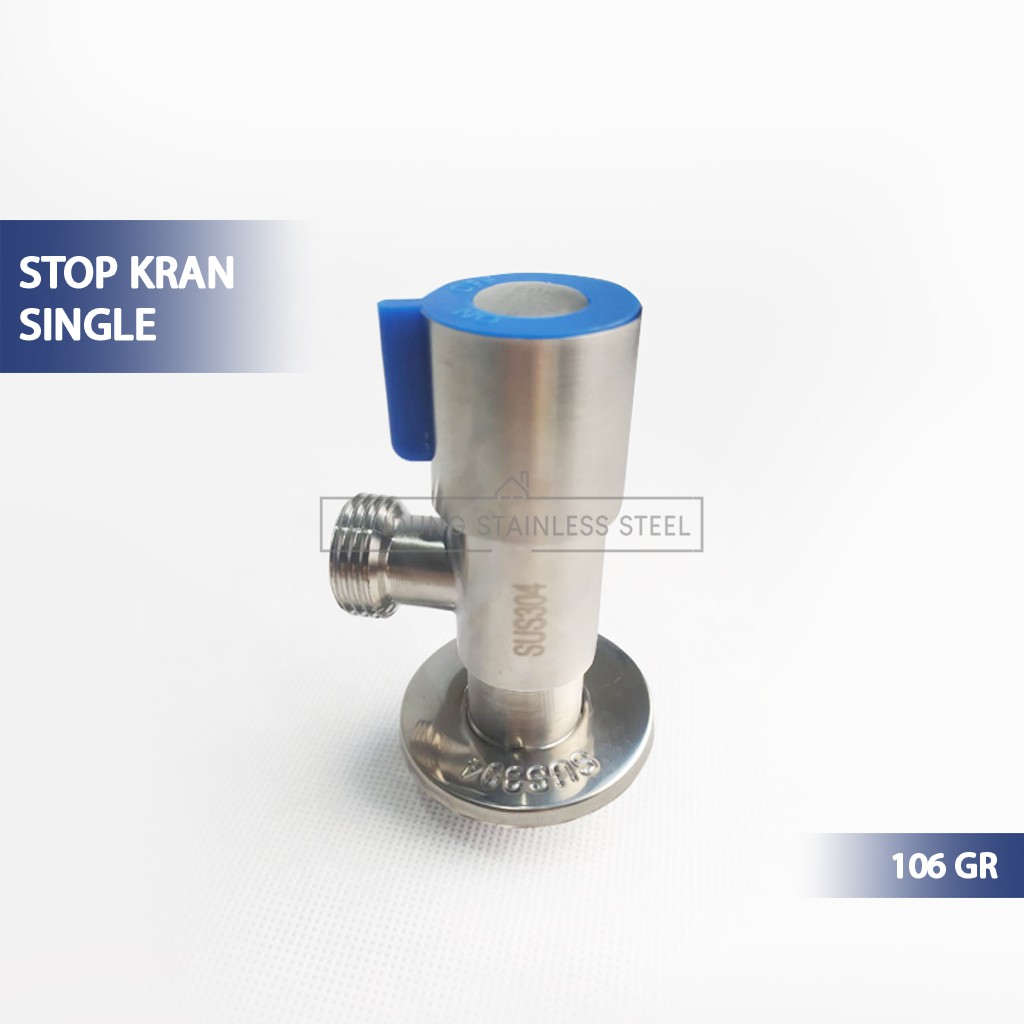 STOP KRAN SINGLE STAINLESS ANTI KARAT