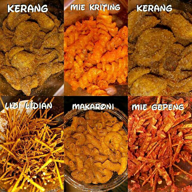 

Kerang, mie keriting.