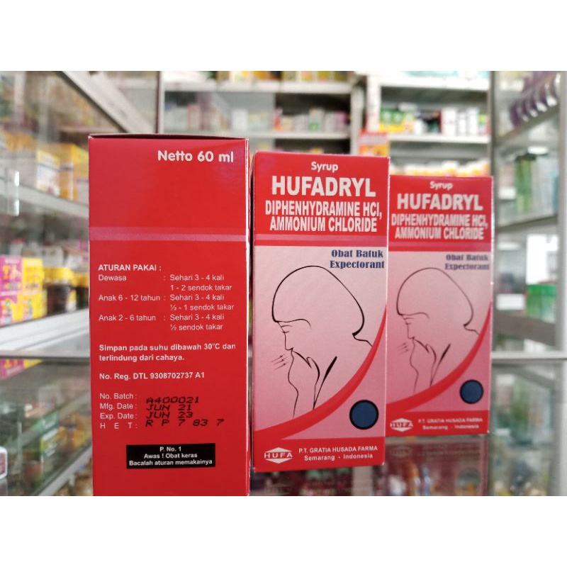 HUFADRYL SIRUP 60 ml | Obat Batuk Expectorant