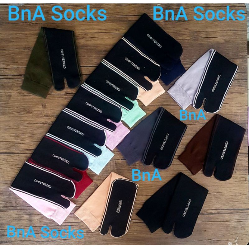 (TERMURAH) KAOS KAKI JEMPOL NILON WANITA MOTIF POLOS MUSLIMAH DEWASA TELAPAK HITAM-4