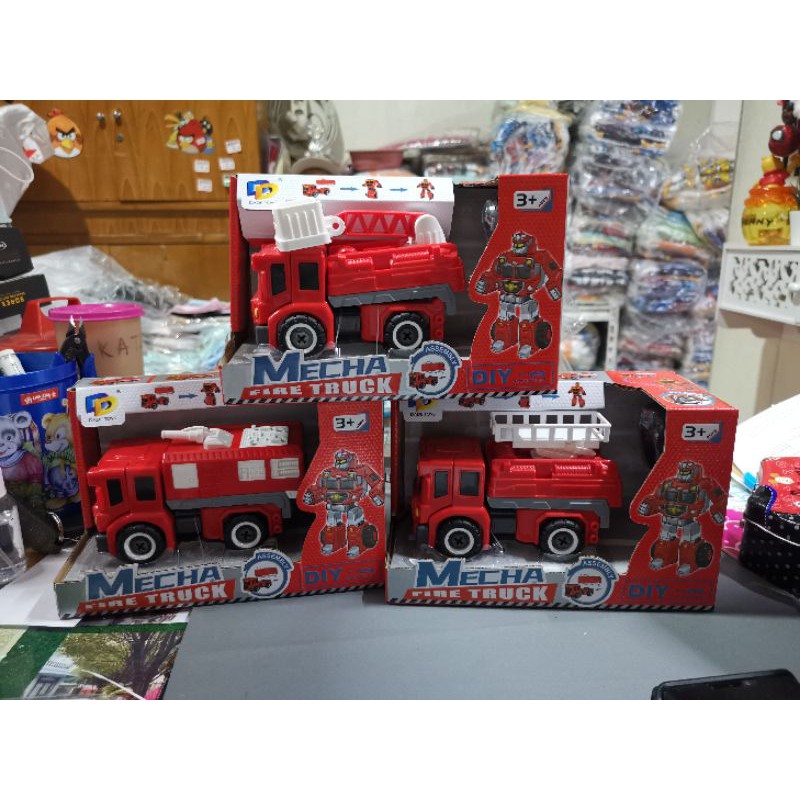 Mainan mobil jadi robot Mecha Fire Fire Truck