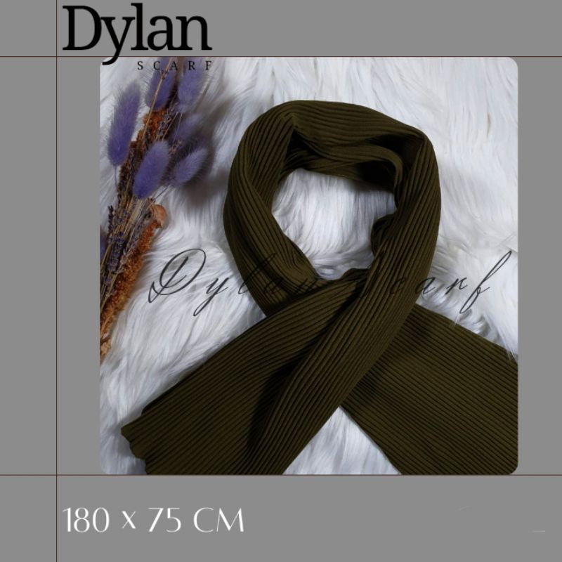 Jilbab Pashmina Plisket Ceruty Babydoll Premium Import-Army